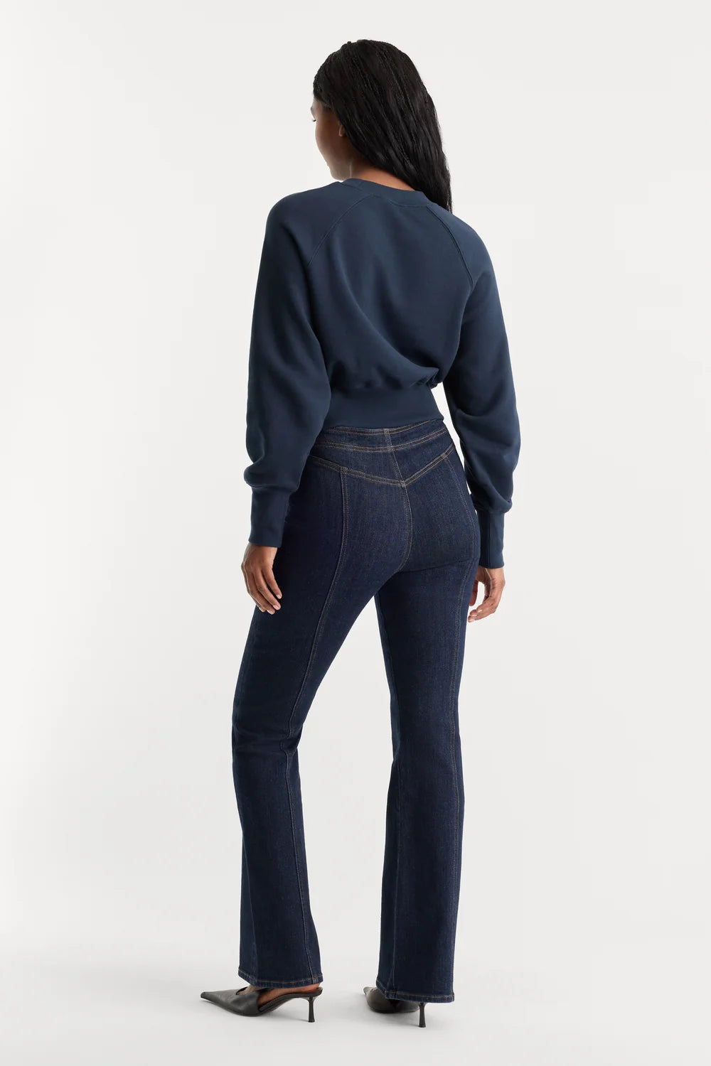Good American Good Classic Bootcut Seamed Pant- Rinse
