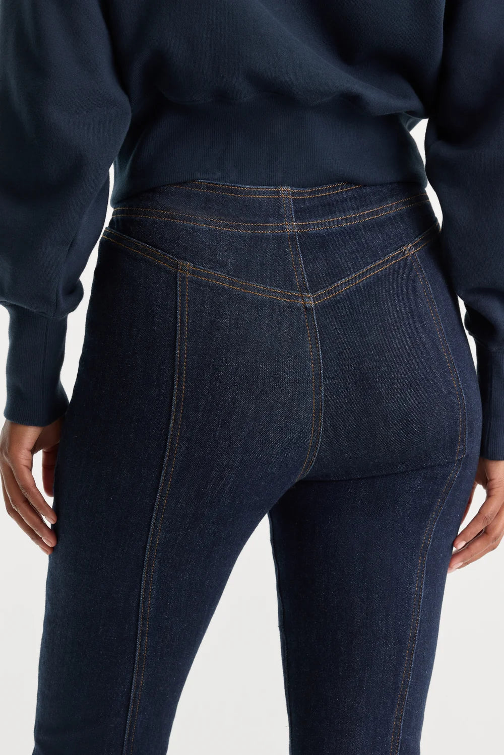 Good American Good Classic Bootcut Seamed Pant- Rinse