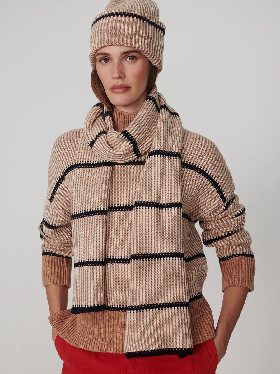 Varley Almeida Knit Scarf- Mid Tan