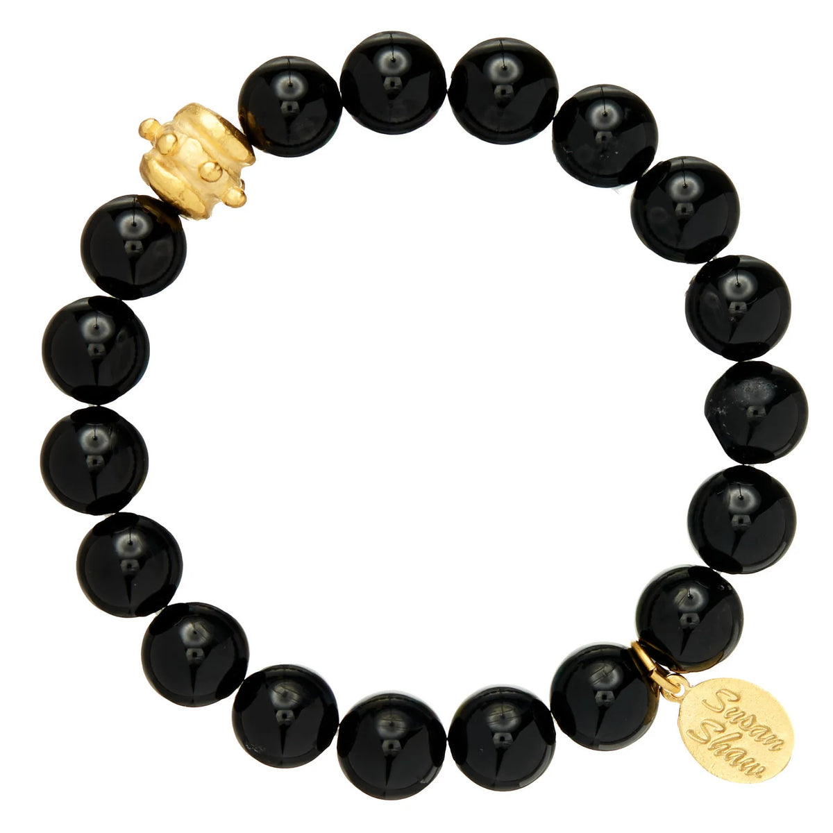 Susan Shaw Bailey Stretch Bracelet- Black Onyx