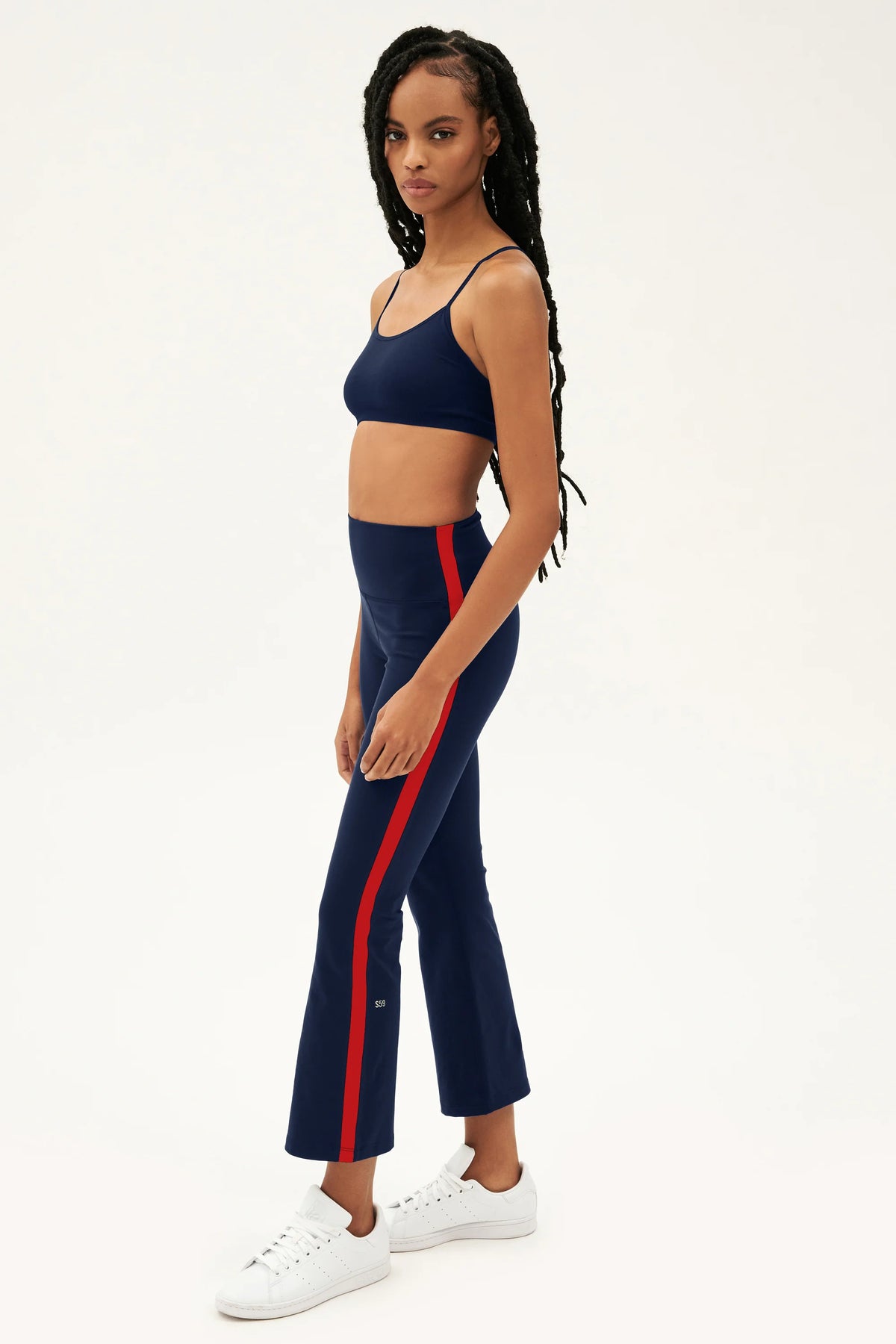 Splits 59 Raquel High Waist Crop - Indigo/ Pirate Red