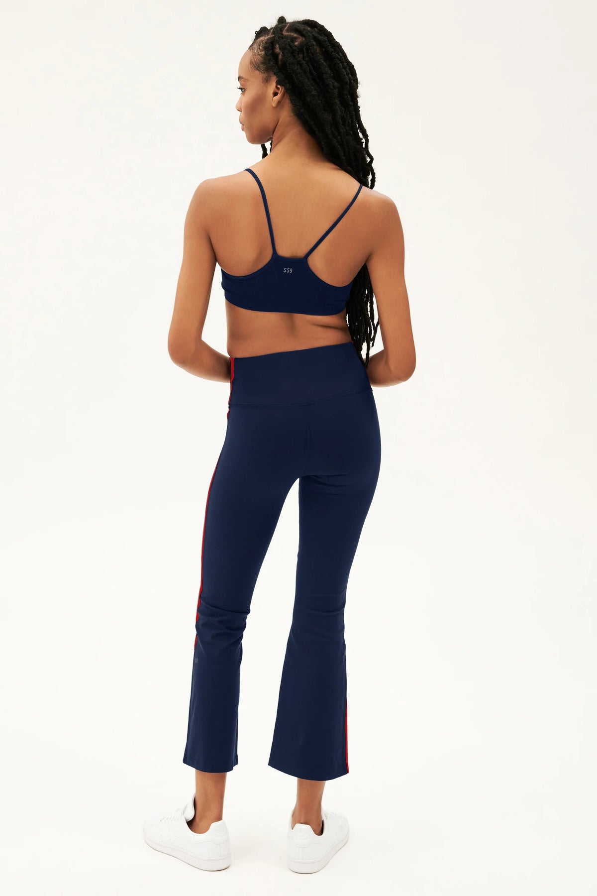 Splits 59 Raquel High Waist Crop - Indigo/ Pirate Red