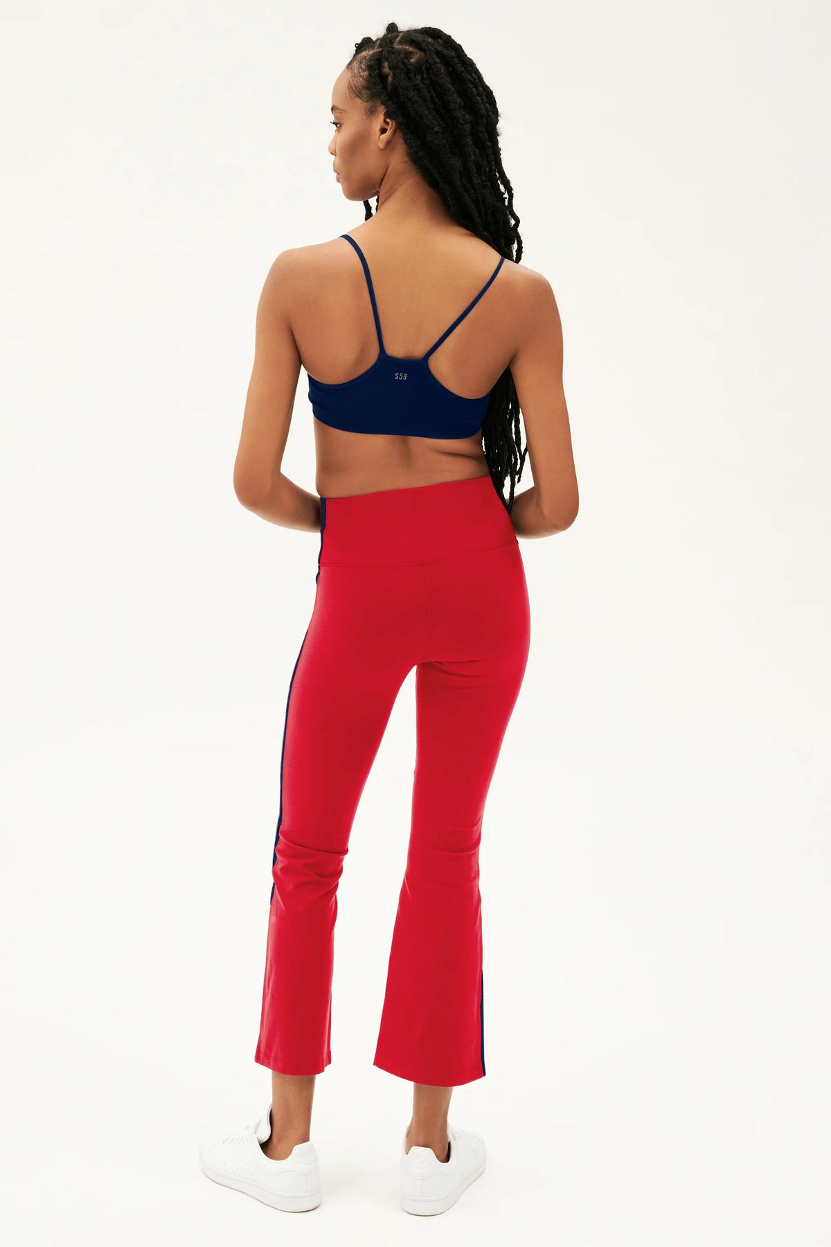 Splits 59 Raquel High Waist Crop - Pirate Red/ Indigo