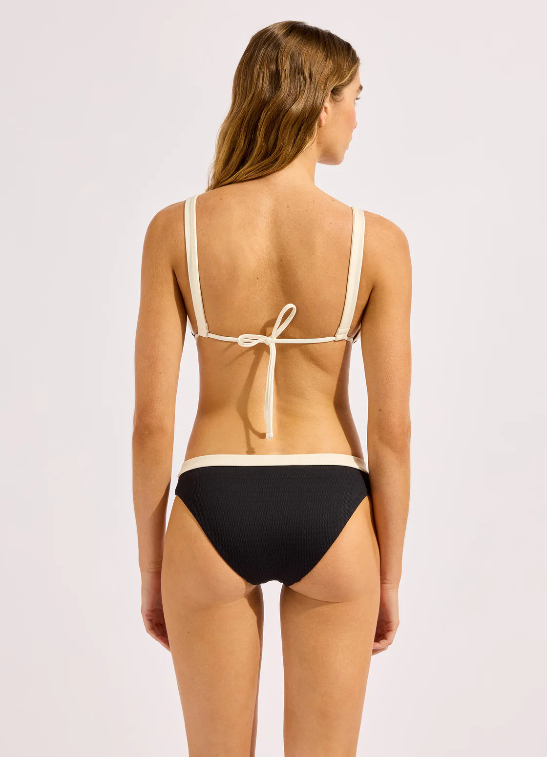 Seafolly Triangle Bikini Top - Bandwave Black