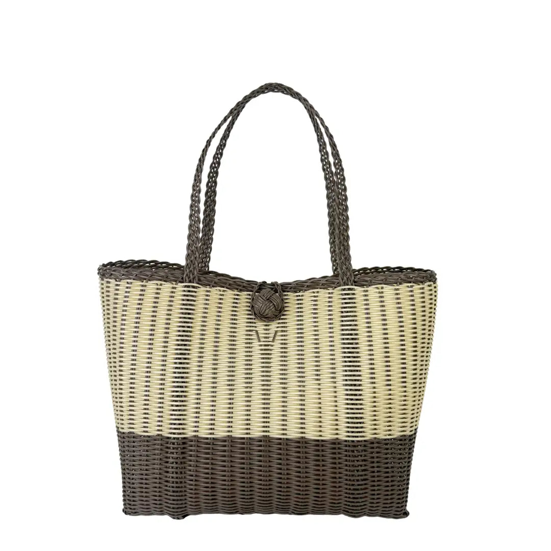 The Lilley Line Small Tote - Rothko Pearl + Brown