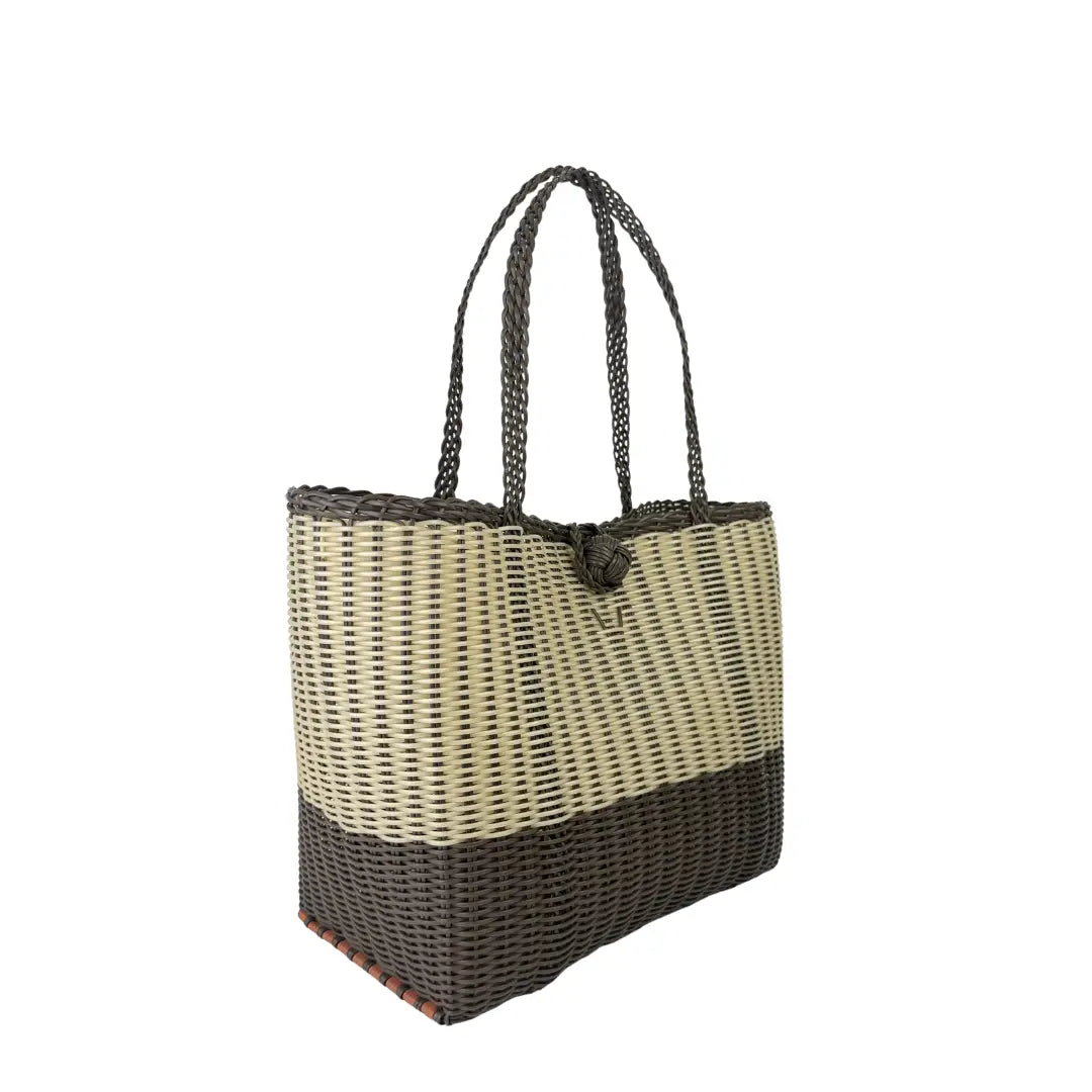 The Lilley Line Small Tote - Rothko Pearl + Brown