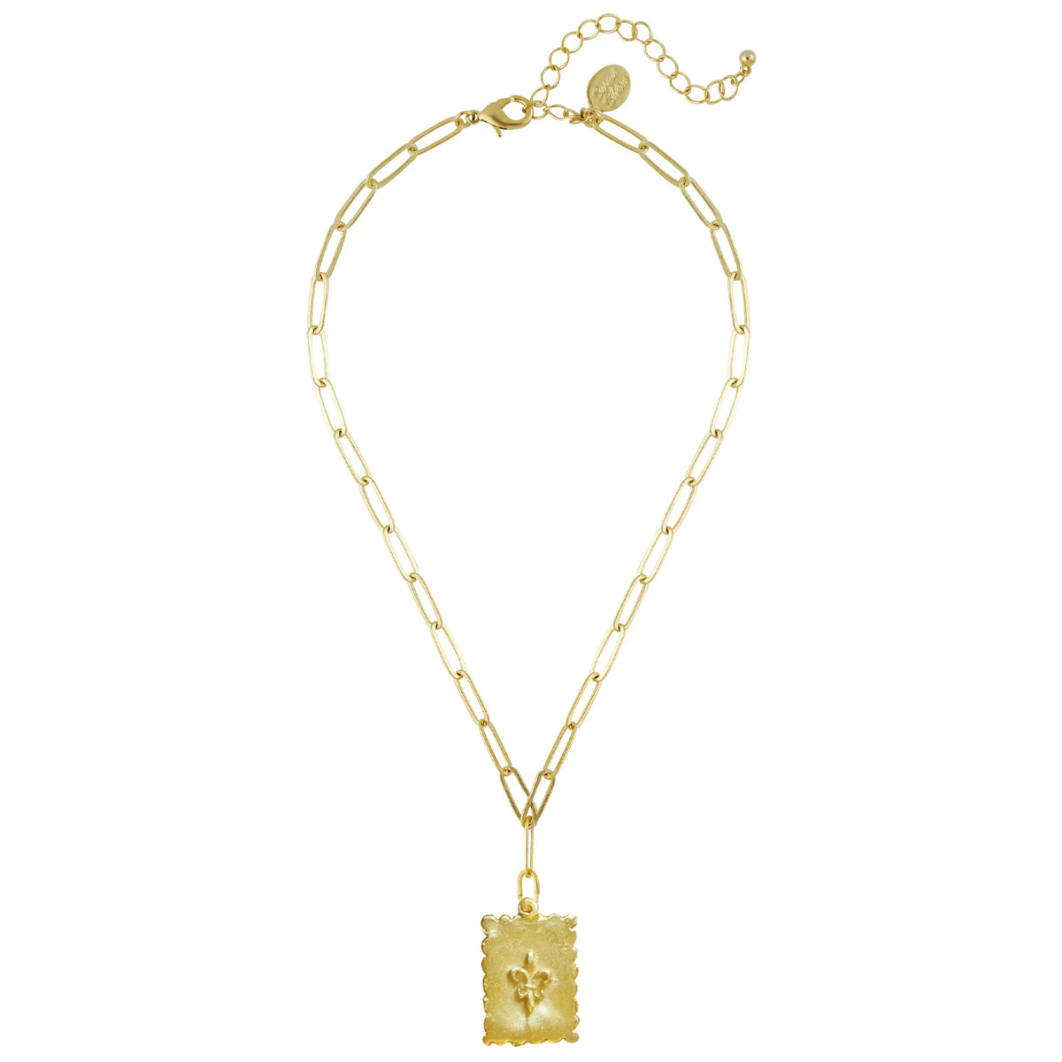 Susan Shaw Fleur De Lis Stamp Necklace
