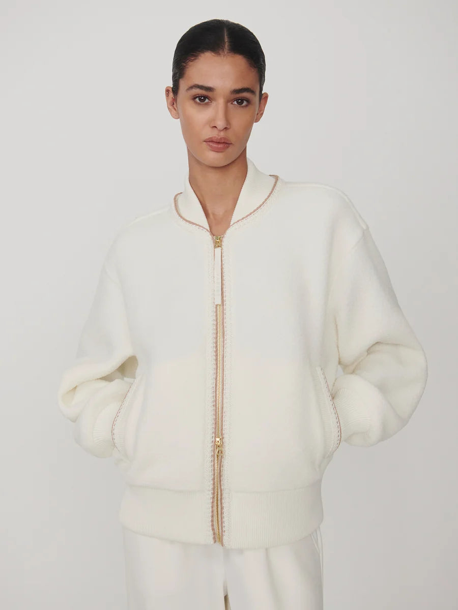 Varley Klaudia Fleece Jacket- Egret