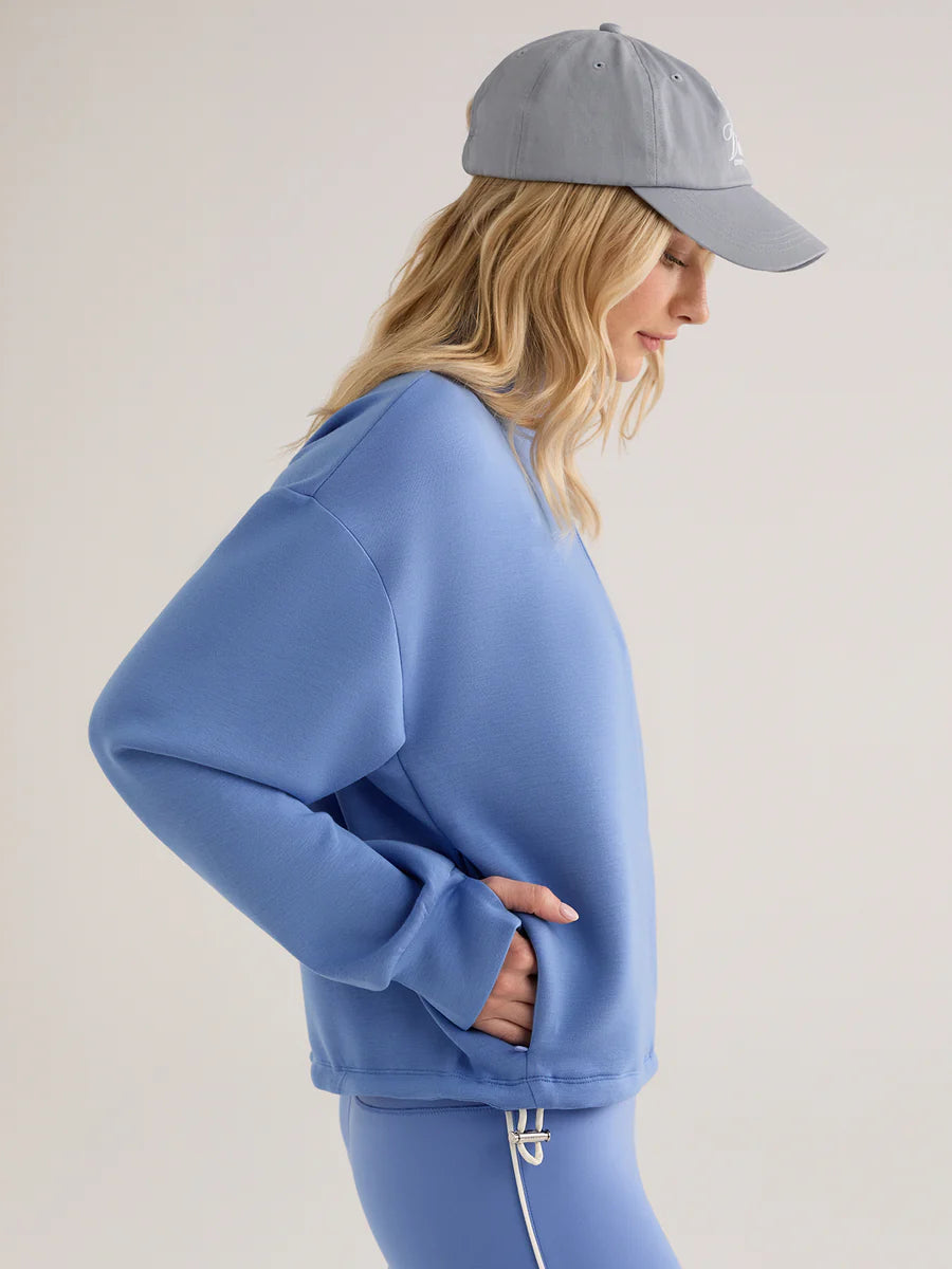 Varley Sian Cropped Half Zip Sweat- Marina