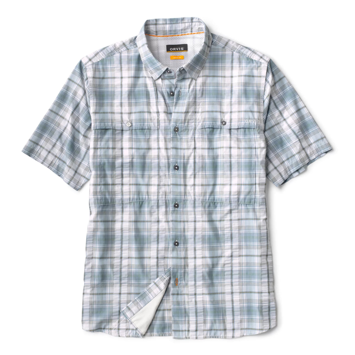 Orvis Open Air Caster Short Sleeve Plaid - Blue Fog