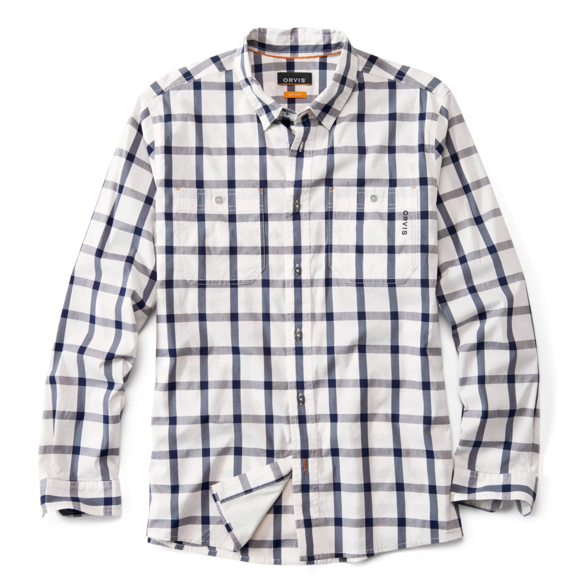 Orvis River Guide 2.0 Long-Sleeved Shirt - True Navy/Tattersall