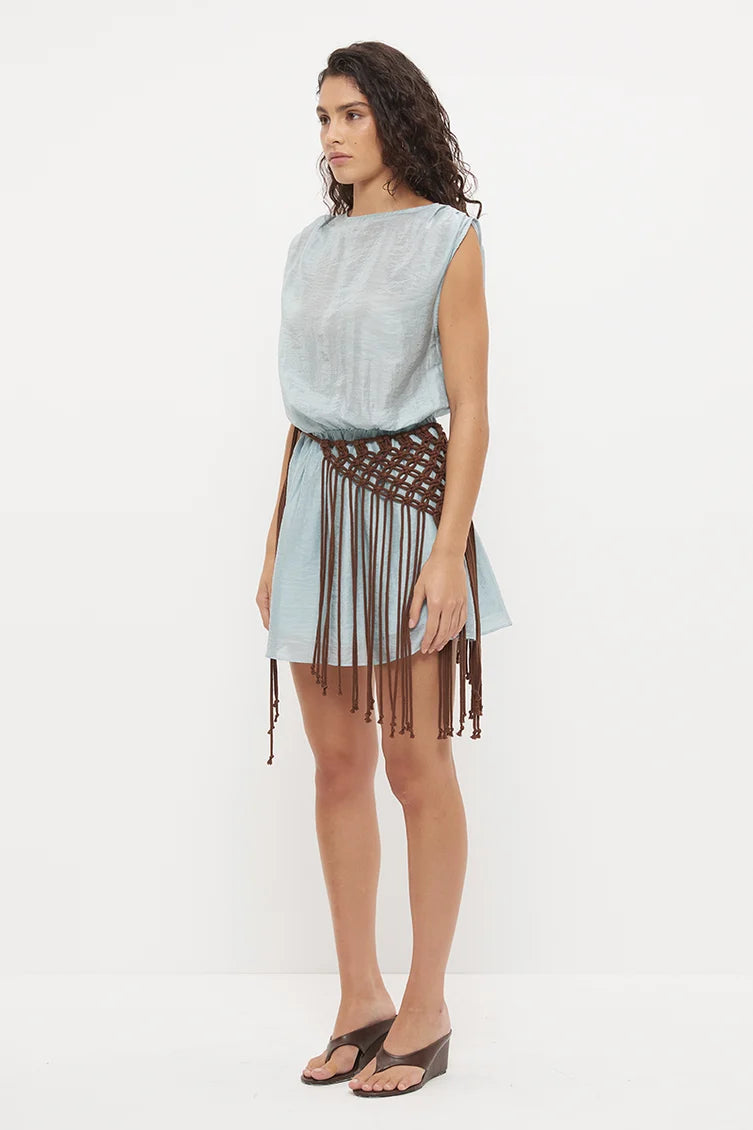 Mon Renn Illume Mini Dress- Freshwater Blue