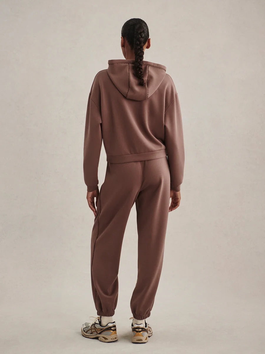 Varley Jorgie Zip-Through Hoodie- Coffee Quartz
