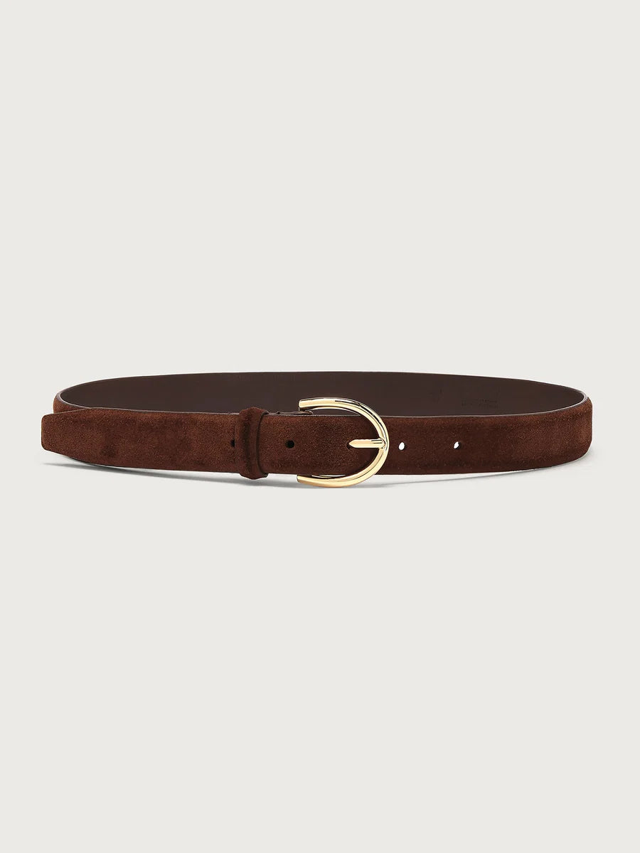 Varley Lenai Suede Belt- Chocolate