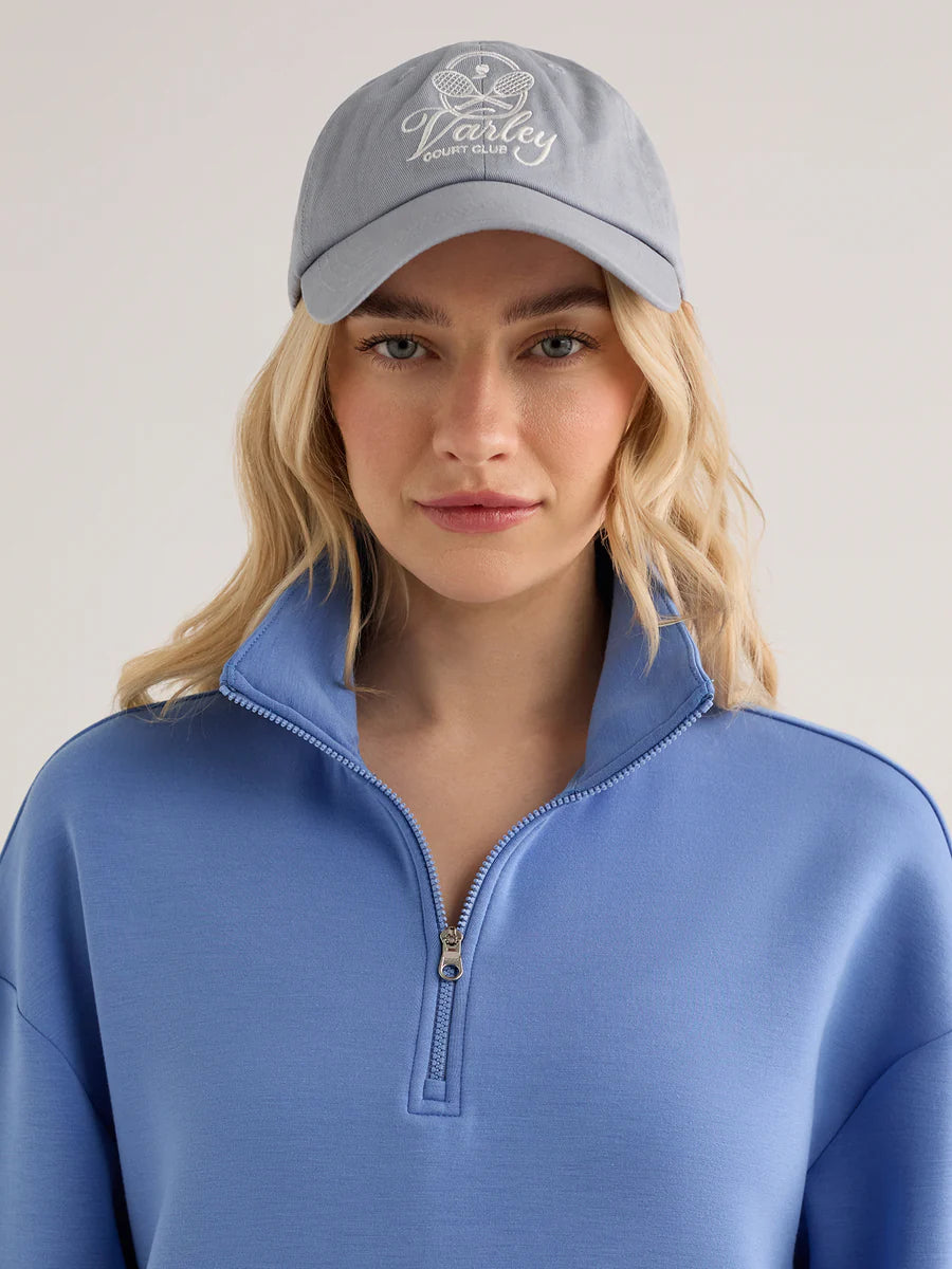 Varley Sian Cropped Half Zip Sweat- Marina