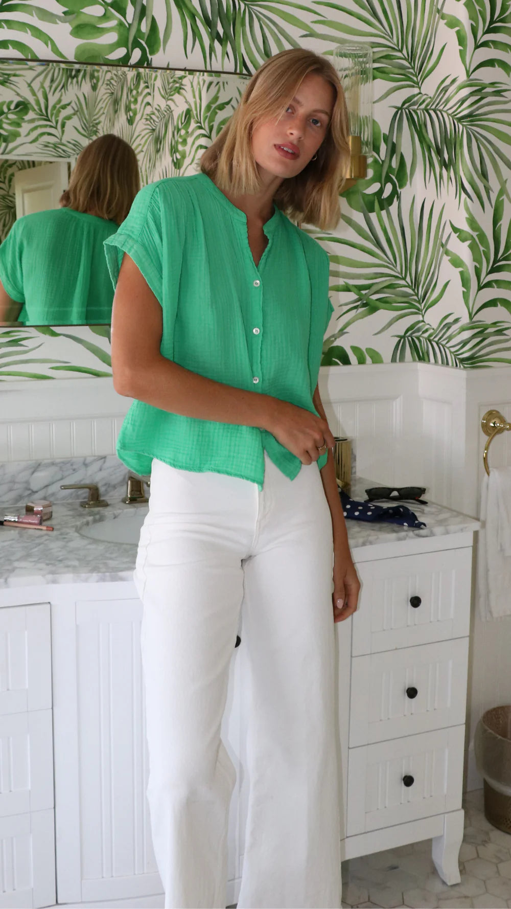 Felecite Short Sleeve Top - Golf Course