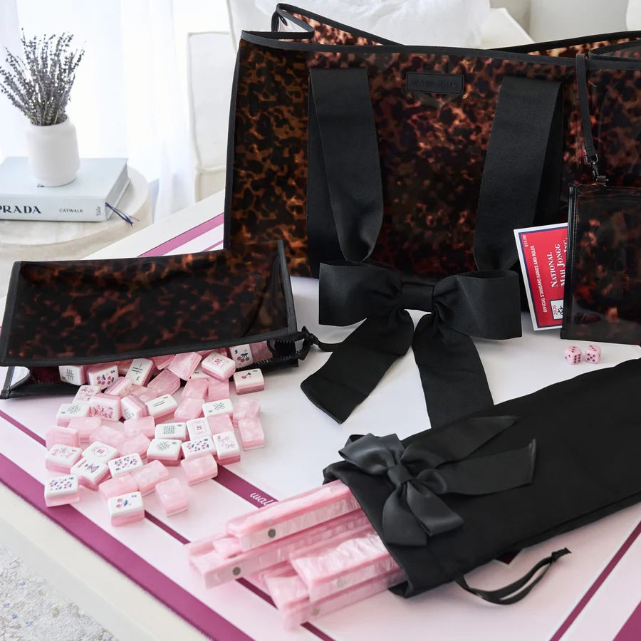 CASE MATE Mahjong Jelly Tote Set- Tortoiseshell Bow