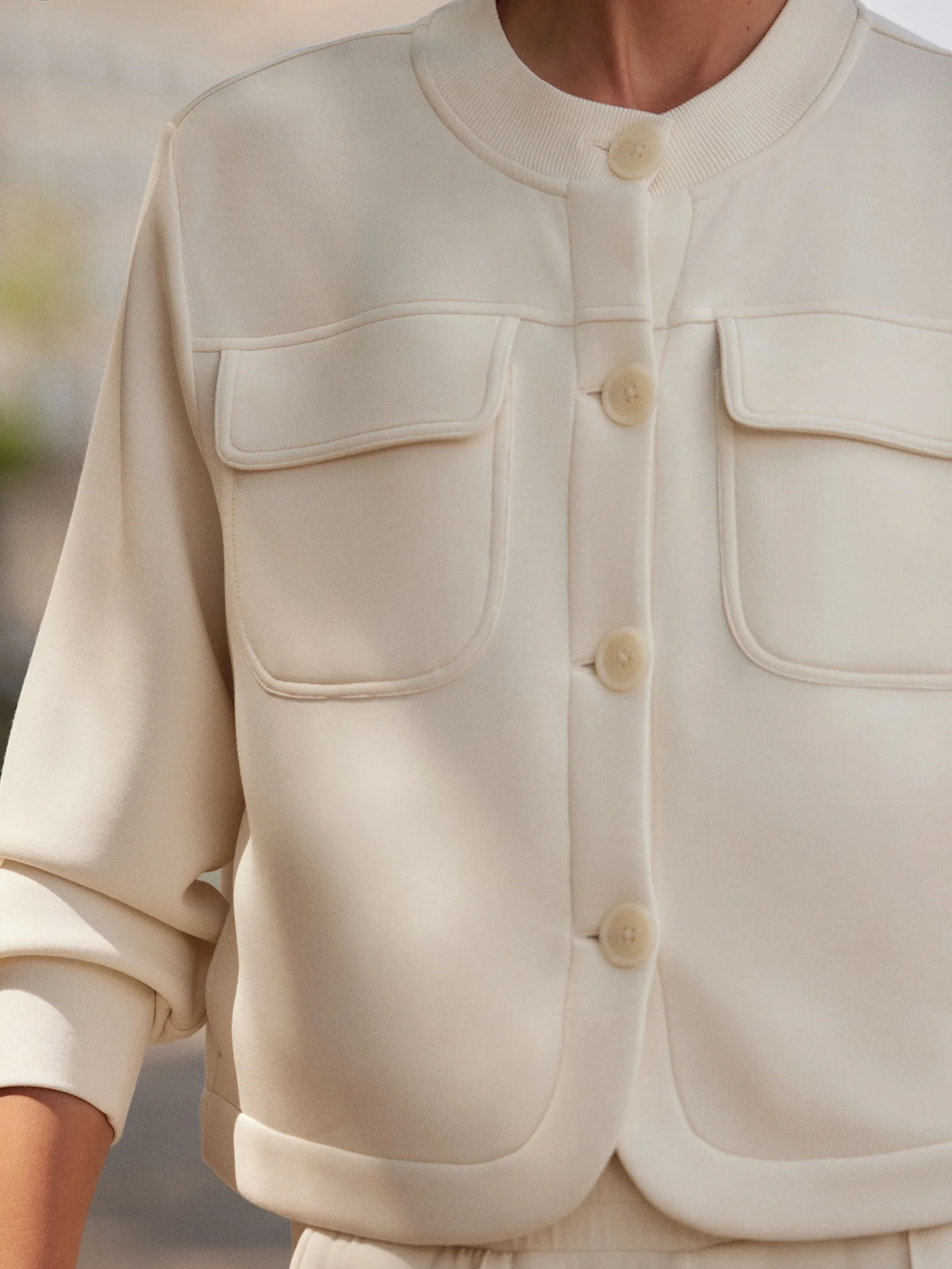 Varley Hartwell Button-Through Sweat - Pristine