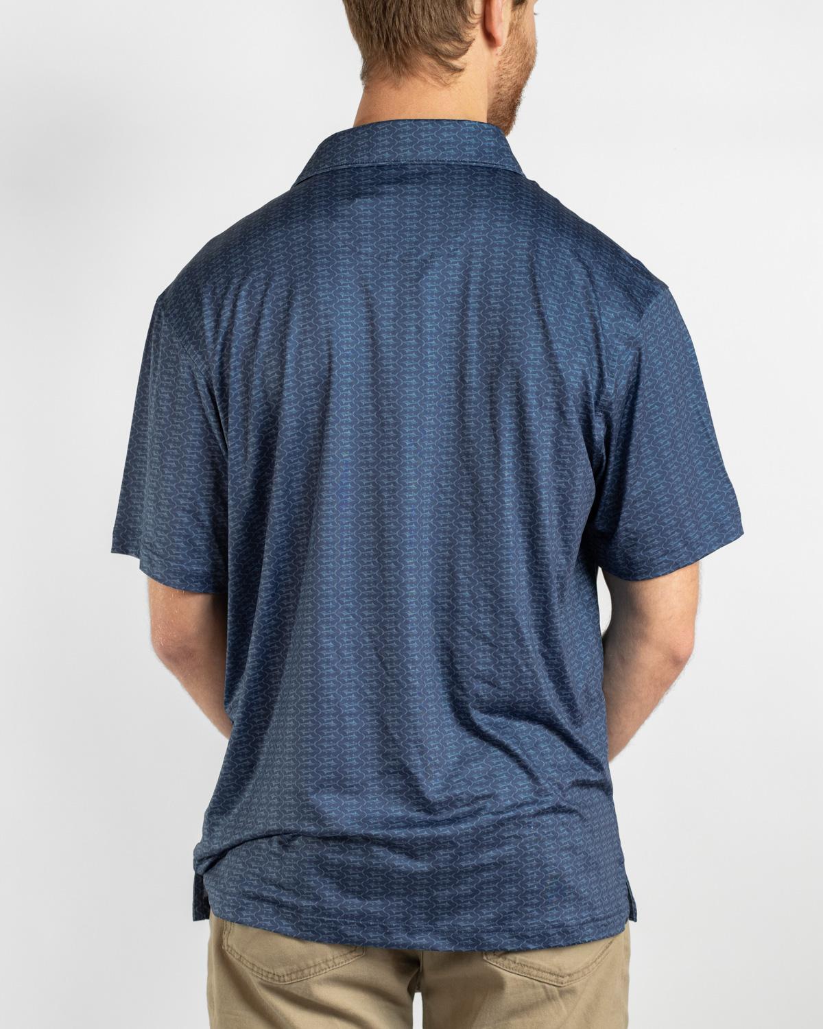 The Royal Standard- Men's Big Catch Performance Polo- Blue