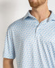 The Royal Standard- Men's Chesapeake Crab Performance Polo- Blue/ White