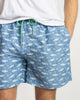 The Royal Standard- Men's Angler Swim Trunks- Blue/ Aqua