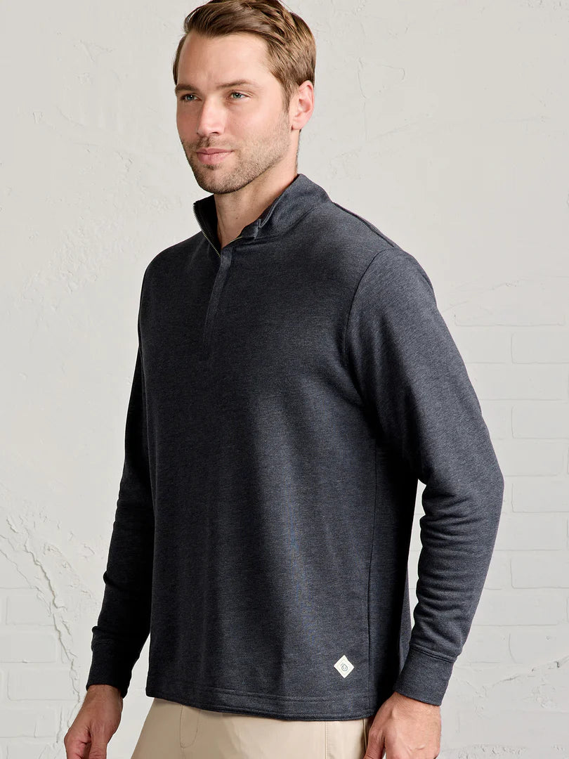 Tasc Stadium French Terry 1/4 Zip - Iron Heather