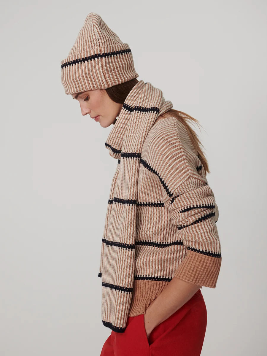 Varley Angharad Knit Beanie- Mid Tan