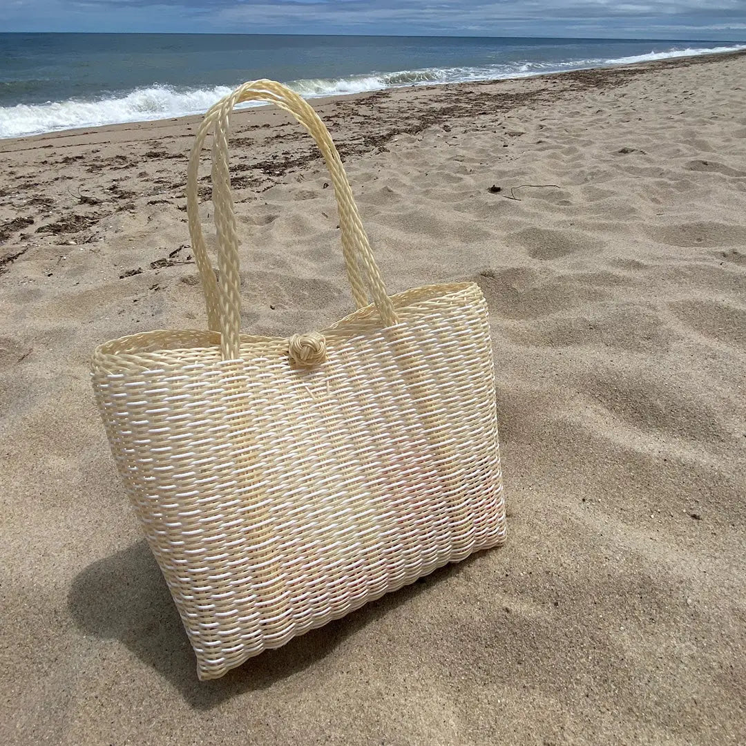 The Lilley Line Small Tote - Salt/Pearl + White