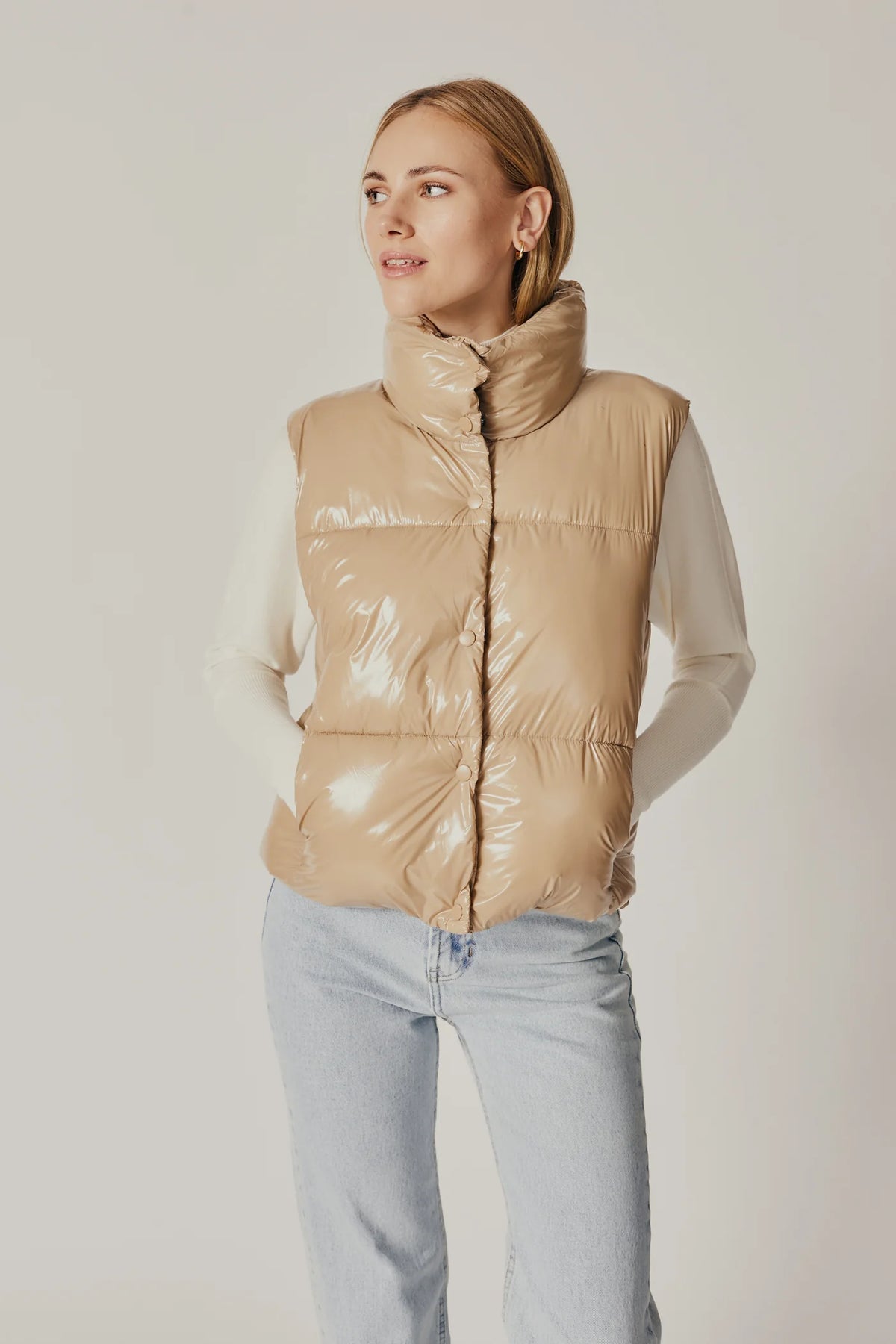 Deluc Marmi Puffer Gilet - Sand