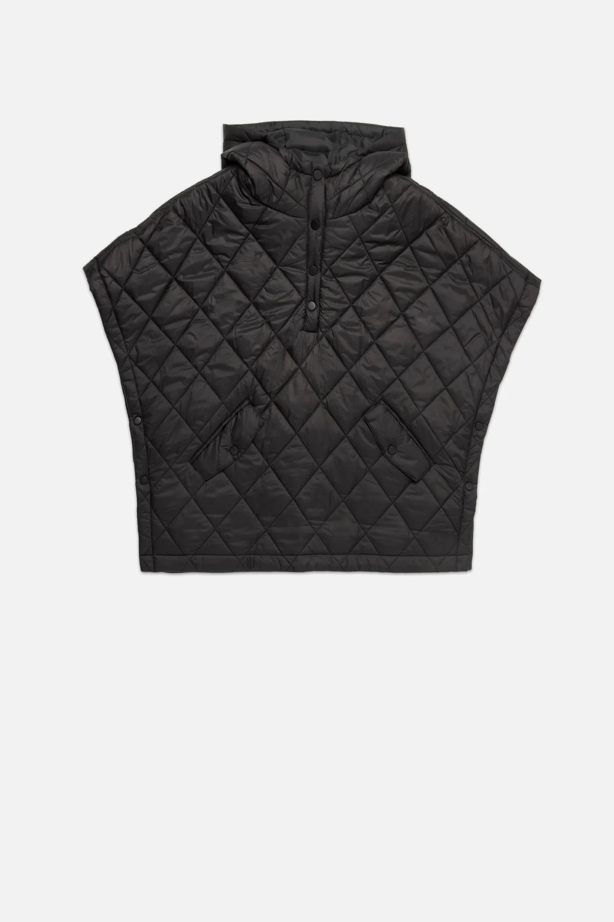 Deluc Otis Puffer Poncho - Black
