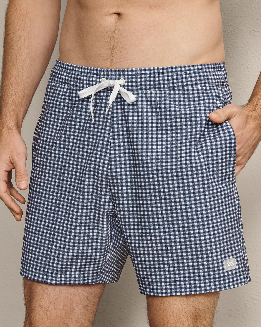 Rhone Apparel 5.5'' R&R Trunk - Navy Gingham