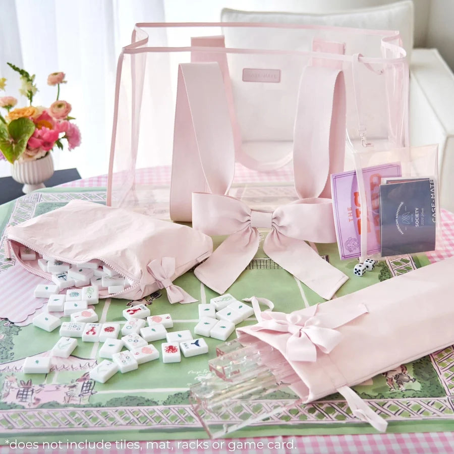 CASE MATE Mahjong Jelly Tote Set- Ballet Pink
