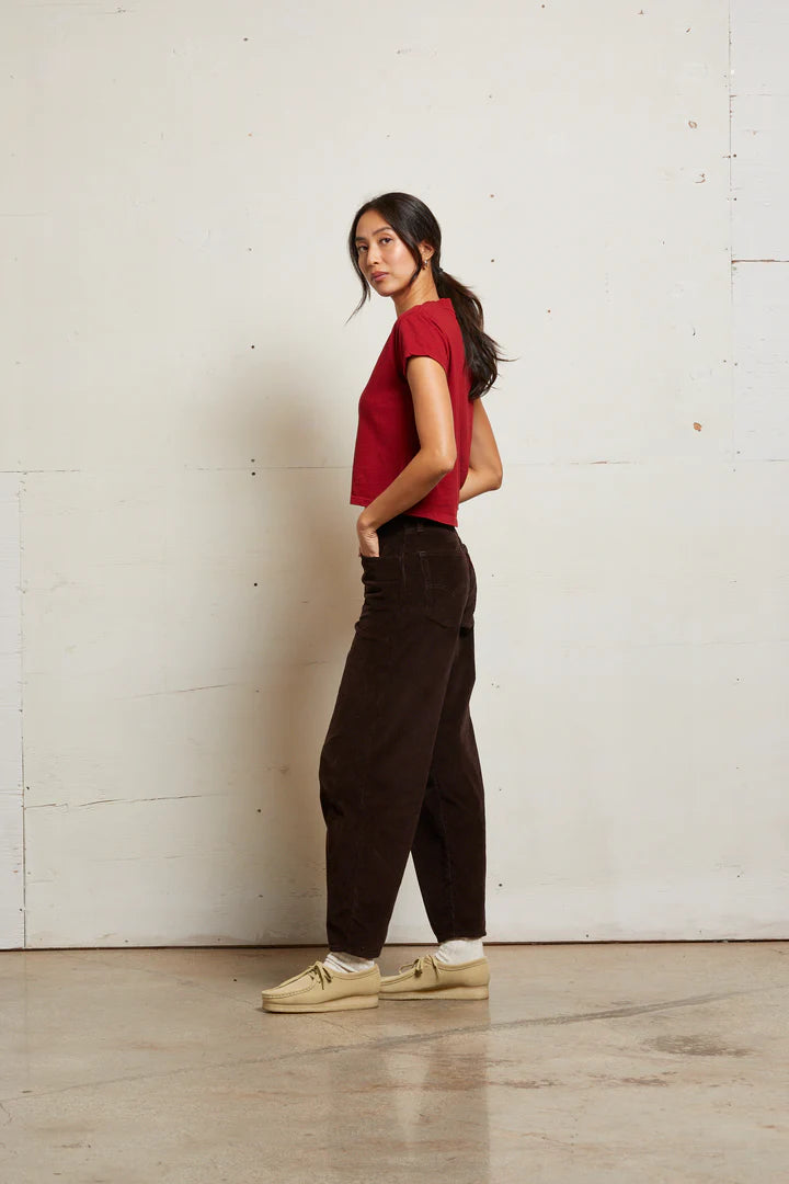 Perfect White Tee Alanis Recycled Cotton V Neck Tee - Maple