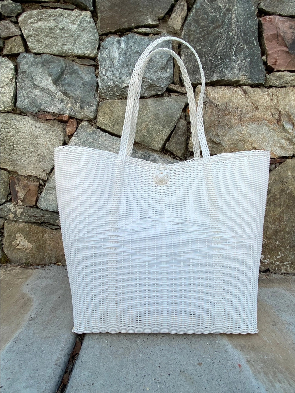 The Lilley Line Large Tote - Solid White