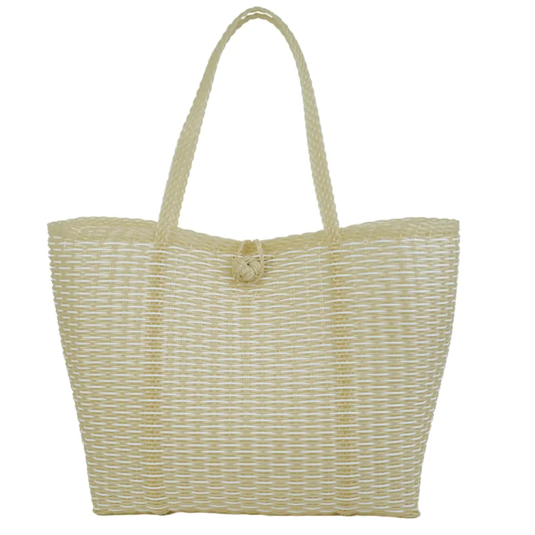 The Lilley Line Medium Tote - Salt/Pearl + White