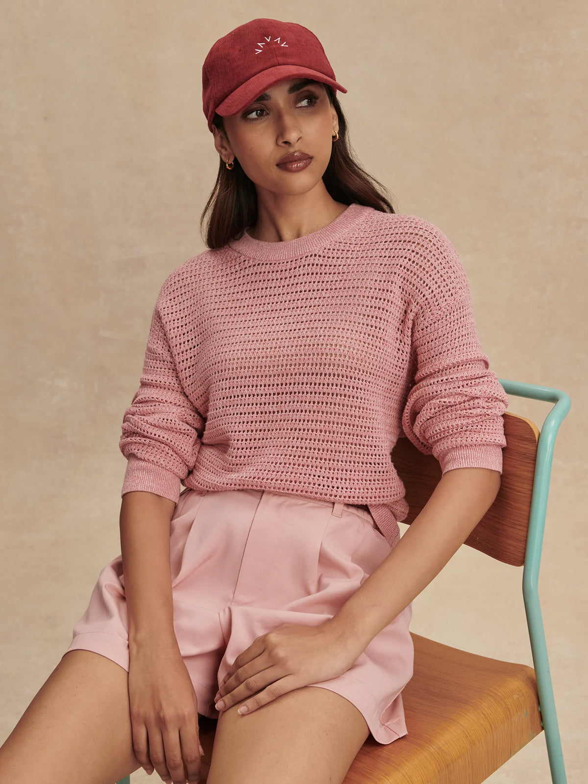 Varley Kershaw Knit Sweater- Brandy Rose