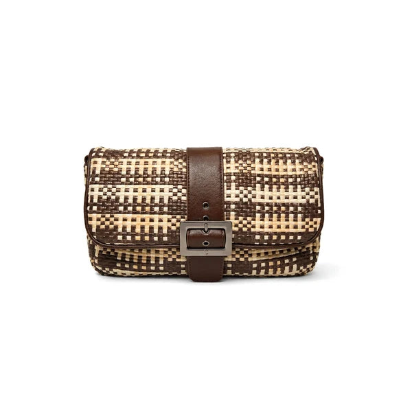 Think Royln Socialite - Espresso/Dune Perforated Raffia