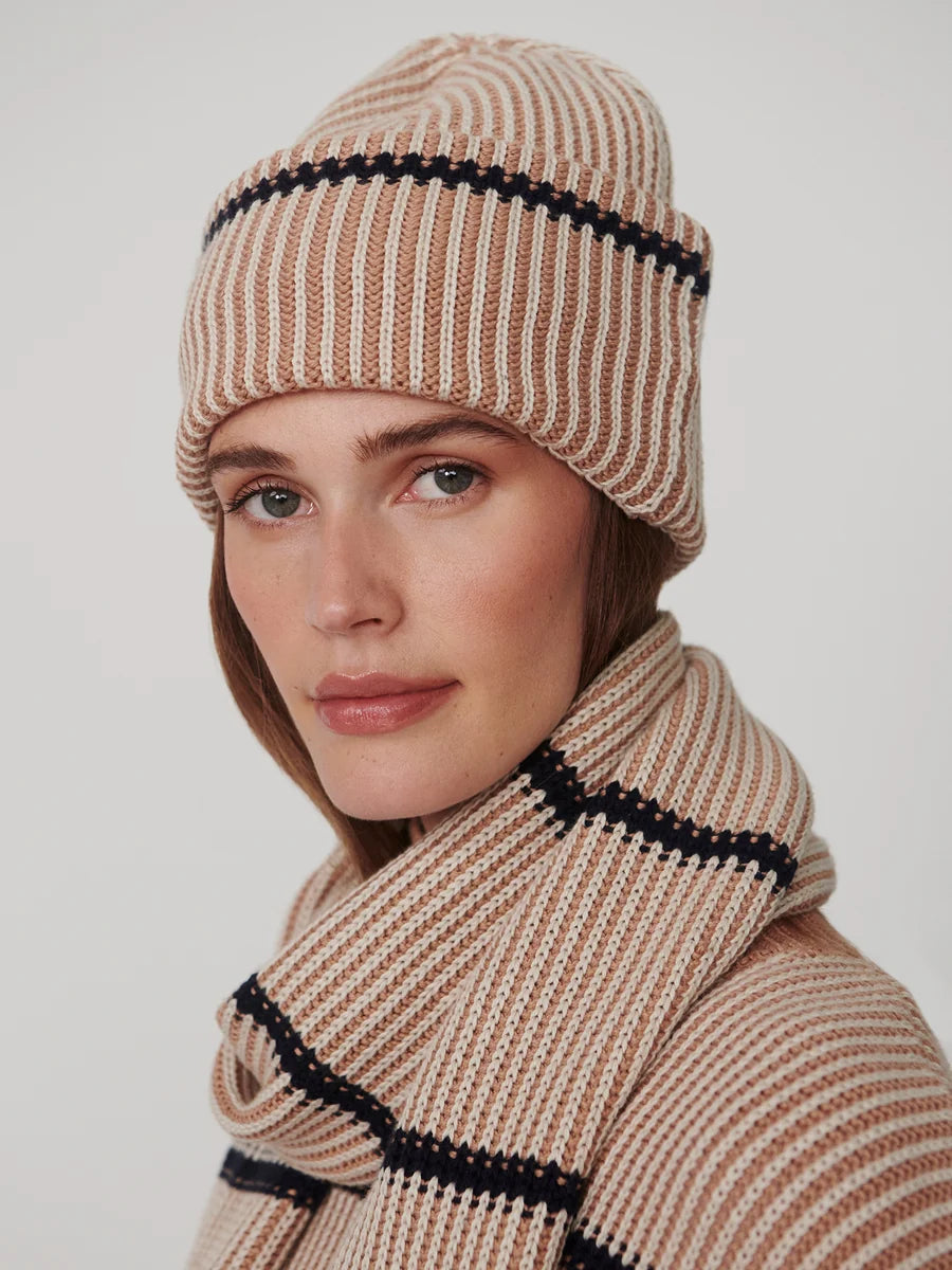 Varley Angharad Knit Beanie- Mid Tan