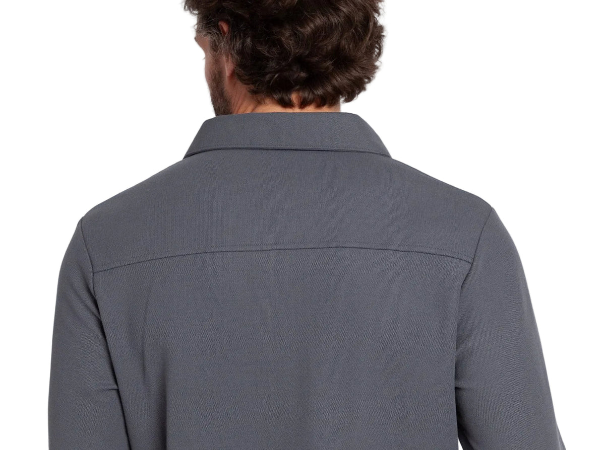Criquet Long Sleeve Players Shirt- Blue Steel
