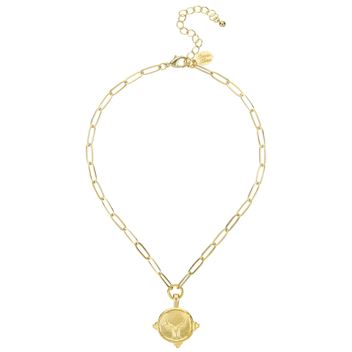 Susan Shaw Stag Paperclip Necklace
