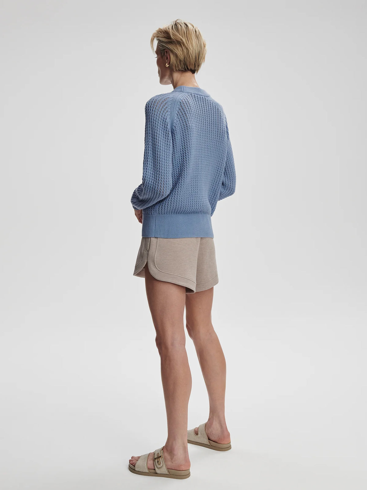Varley Clay Knit Sweat - Rain Blue