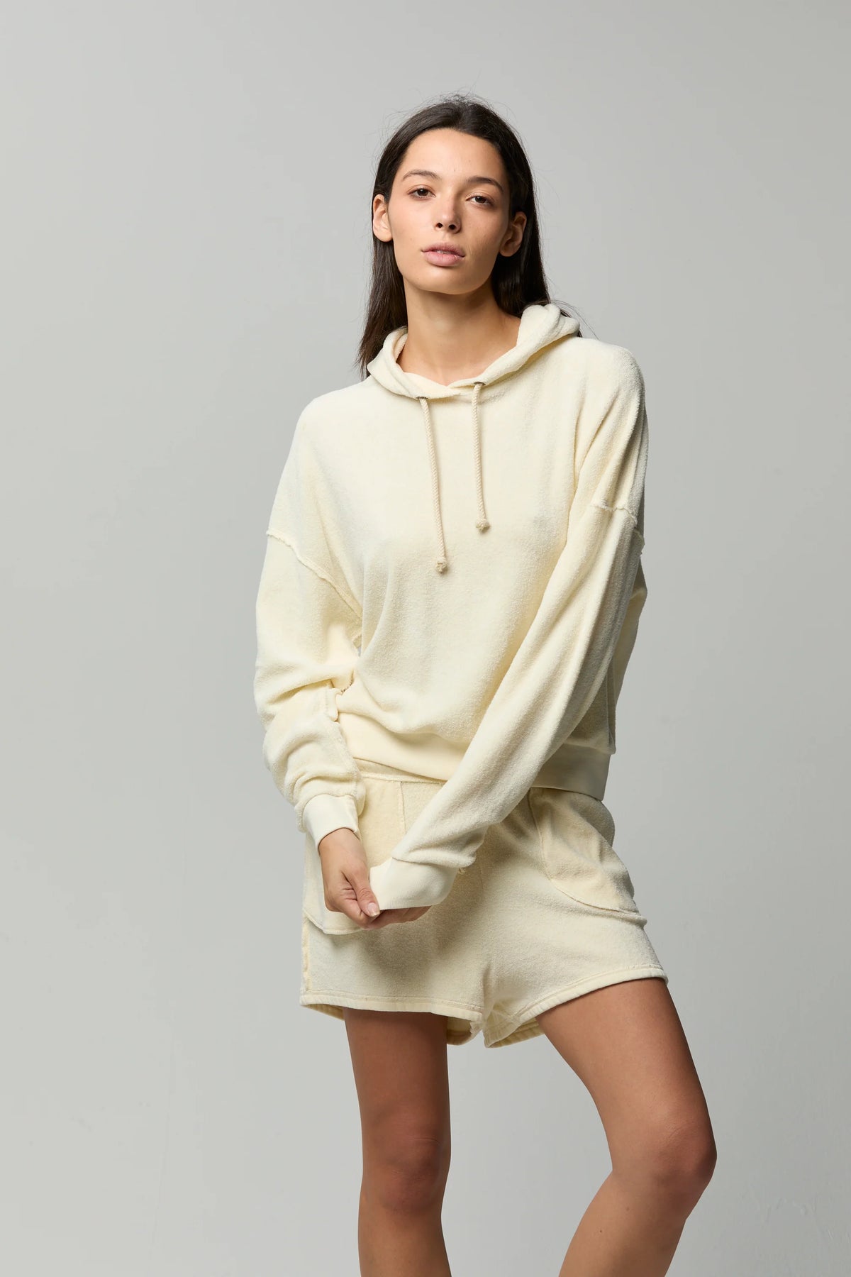 Asher Sammi French Terry Shorts- White