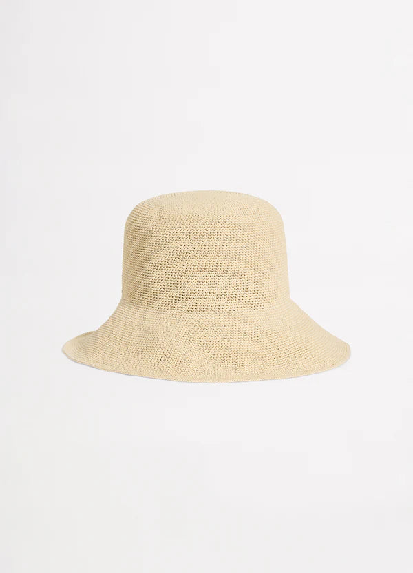 Seafolly Packable Raffia Bucket Hat - Natural