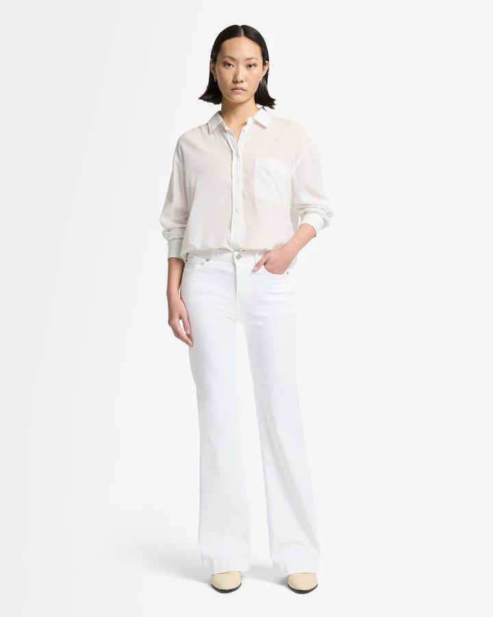 7 For All Mankind Slim Illusion Tailorless Dojo - Luxe White