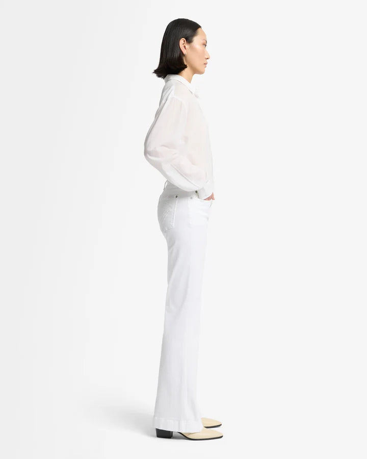 7 For All Mankind Slim Illusion Tailorless Dojo - Luxe White