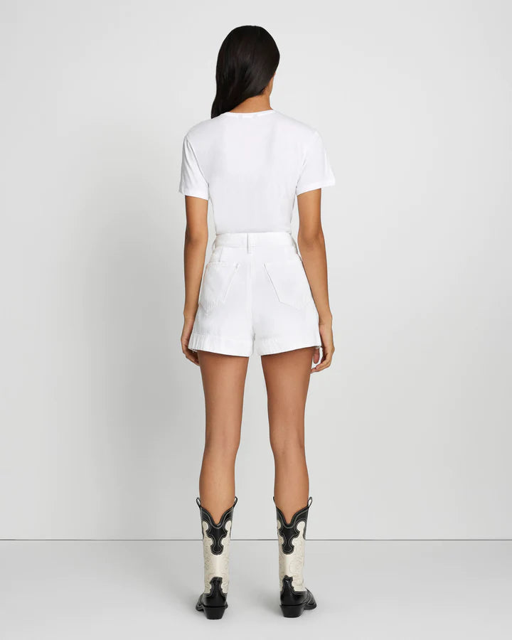 7 For All Mankind Tailored Slouch Short - Brilliant White