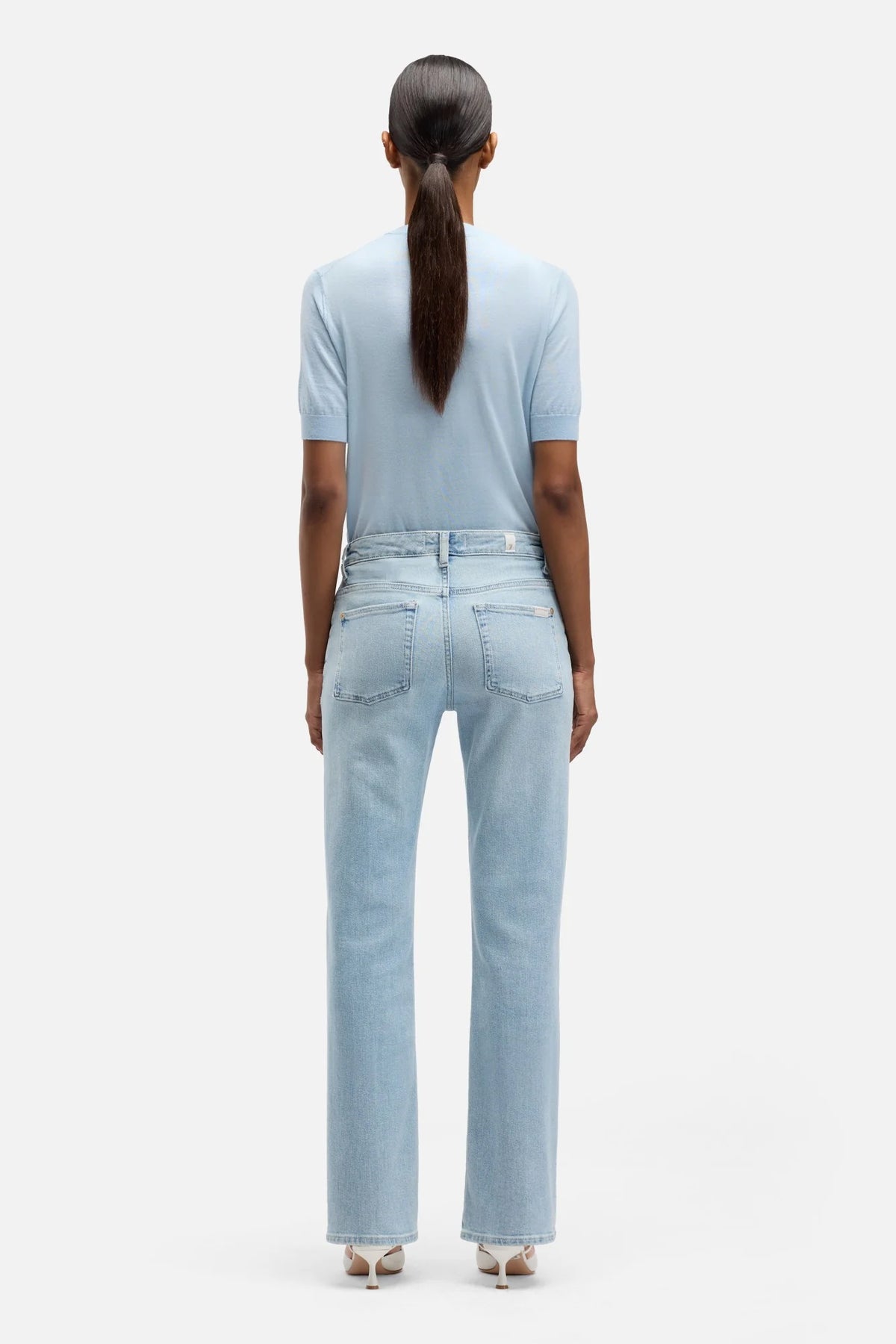 7 For All Mankind Luxe Vintage Calie Straight - Frozen