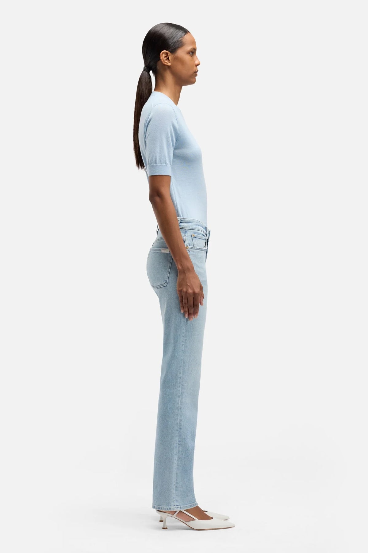 7 For All Mankind Luxe Vintage Calie Straight - Frozen