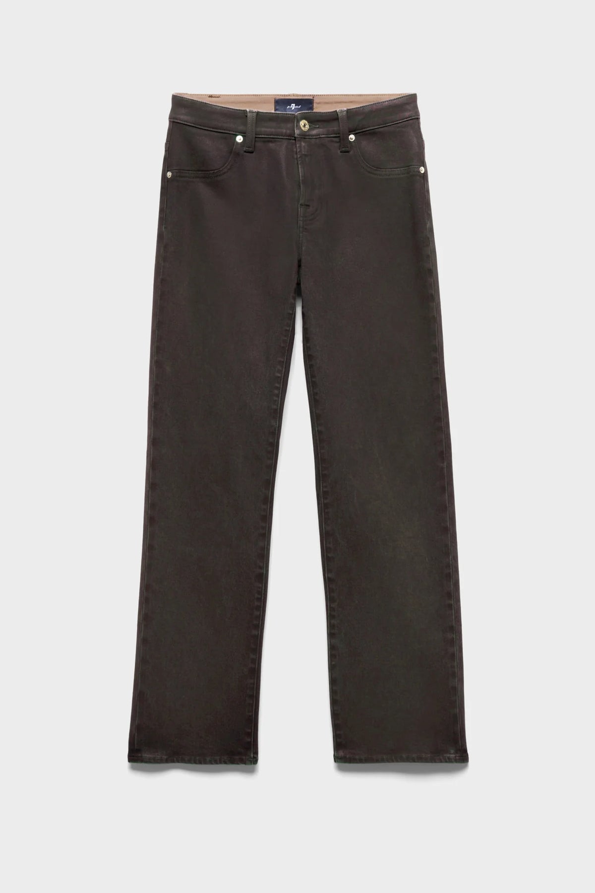 7 For All Mankind Calie Striaght- Coated Denim