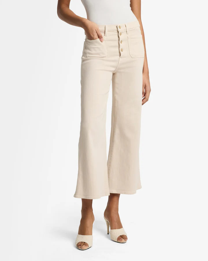 7 For All Mankind Ultra High Rise Cropped Jo - Creme